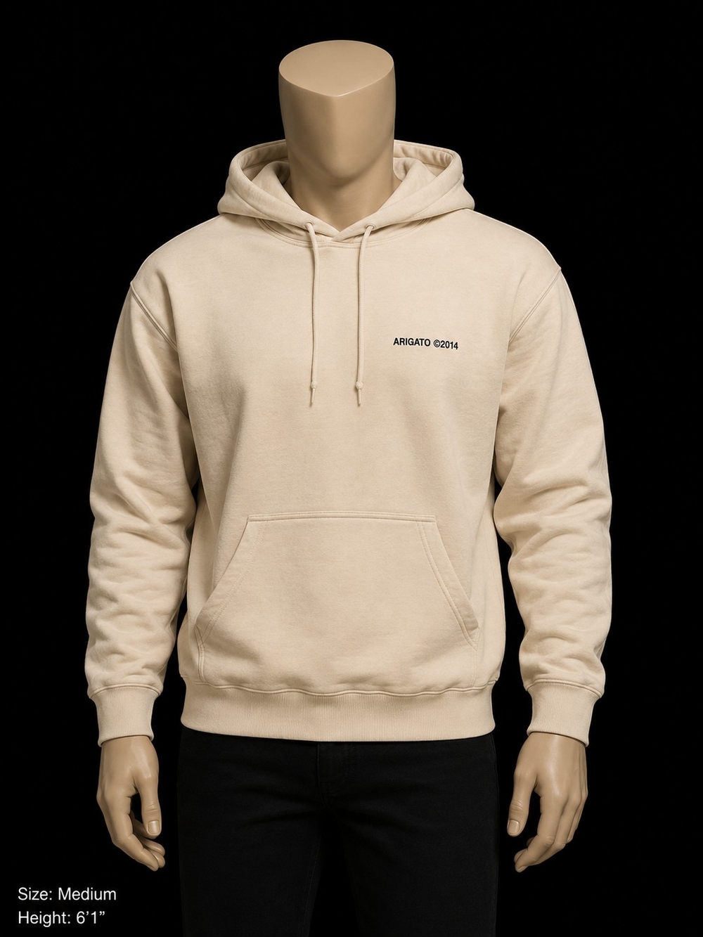 Axel Arigato Pale Beige Pullover Hoodie - Men's Medium